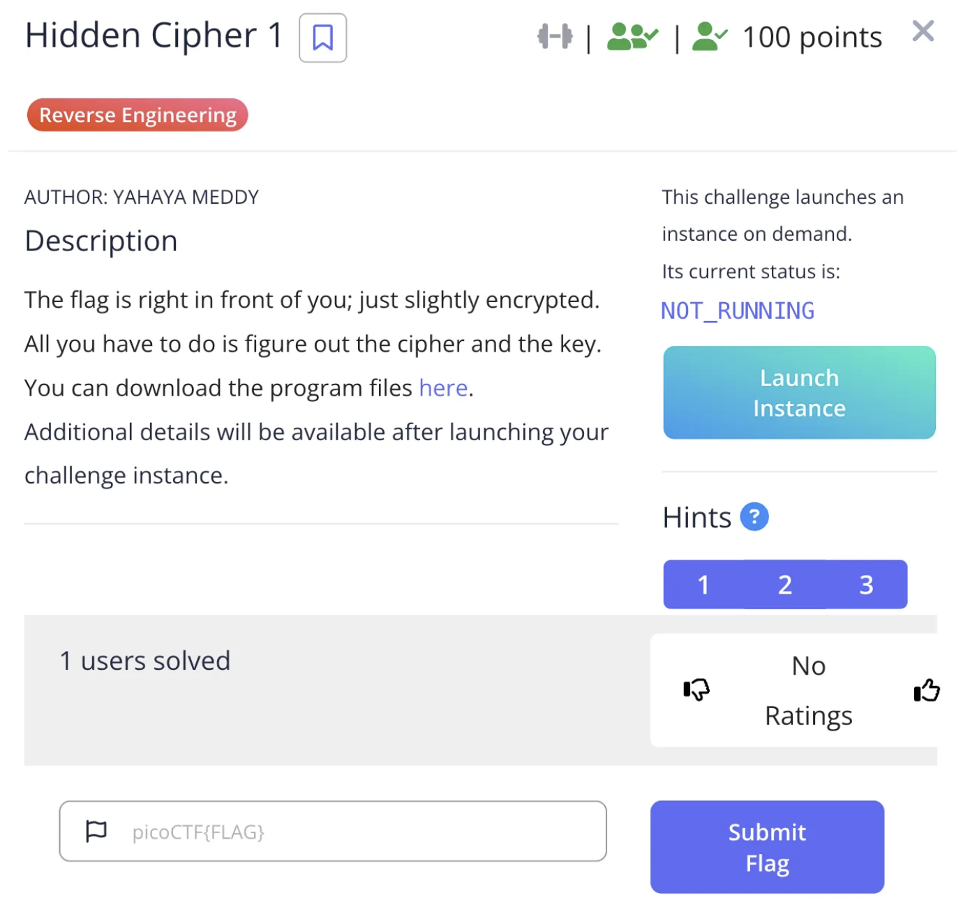 Hidden Cipher 1 challenge