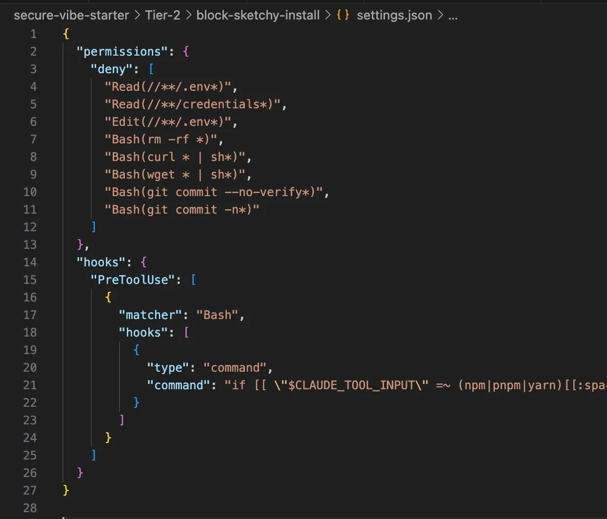 sample LLM settings.json