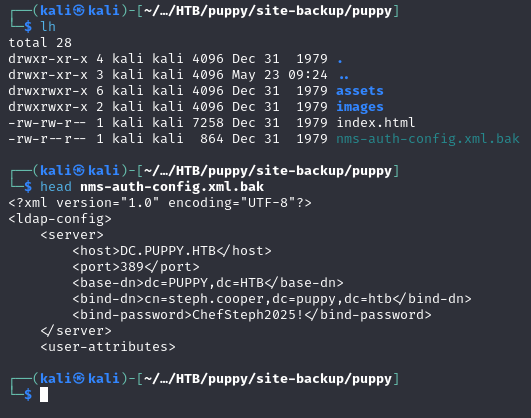 backup credential