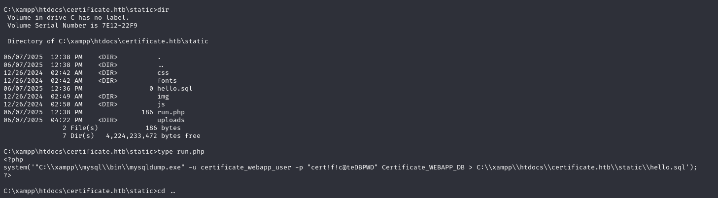 run.php db creds