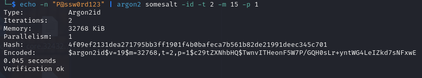 argon2 hash