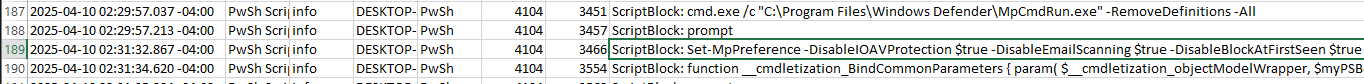 disable command